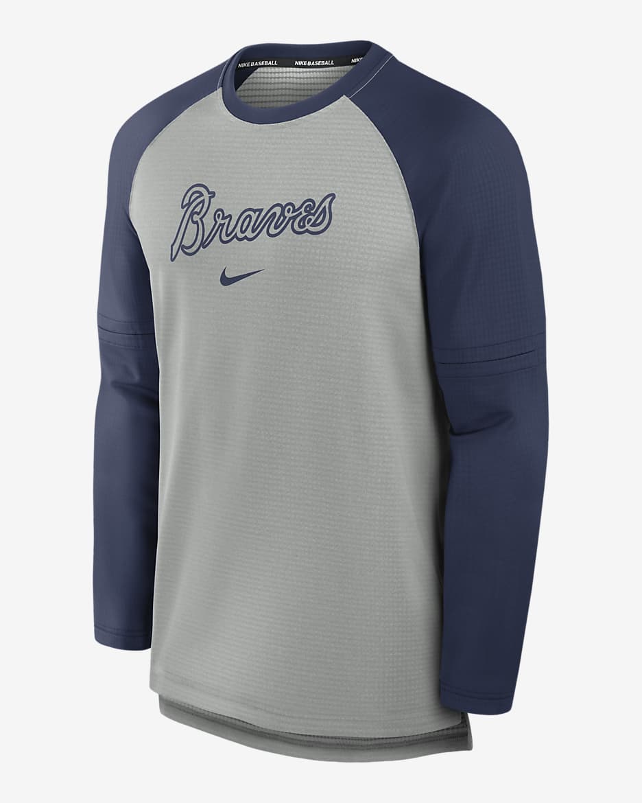 Atlanta Braves Authentic Collection Game Time Men s Nike Breathe MLB Long Sleeve T Shirt